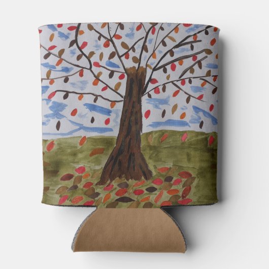 秋の木 缶クーラー (裏面)