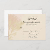 秋の木RSVPカード 出欠カード (正面/裏面)