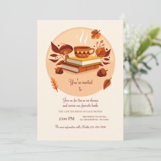 秋の本と茶  招待状 (スタンド正面)