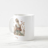 秋の本好き コーヒーマグカップ (正面左)