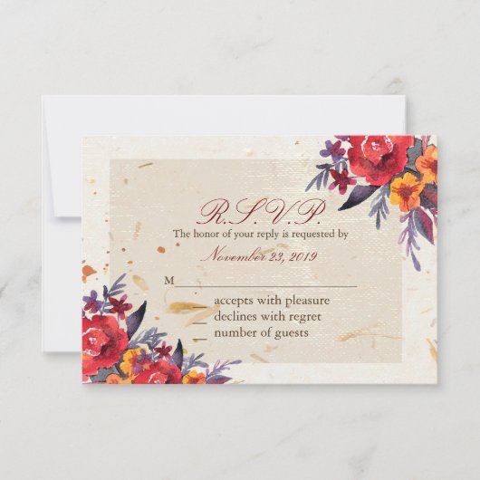 秋の本質RSVP 出欠カード (正面)