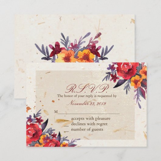 秋の本質RSVP 出欠カード (正面/裏面)