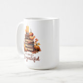 秋の本、キャンドルの灯りとやすらぎ コーヒーマグカップ (正面左)
