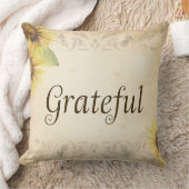 秋の枕 – 感謝 – 正方形装飾用クッション クッション (ブランケット)