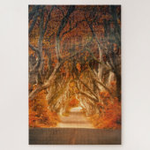 秋の林道 ジグソーパズル (縦)