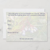 秋の果実感謝祭招待状 招待状 (裏面)