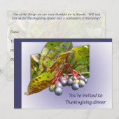 秋の果実感謝祭招待状 招待状 (正面/裏面)