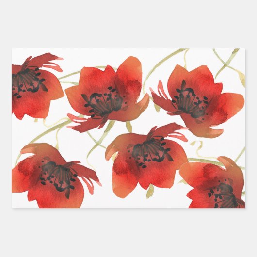 秋の果実、果実と葉の組み合わせ ラッピングペーパーシート (正面3)