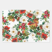 秋の果実、果実と葉の組み合わせ ラッピングペーパーシート (正面)