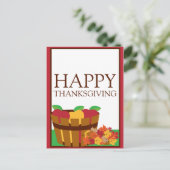 秋の果樹園の感謝祭はがき シーズンポストカード (スタンド正面)