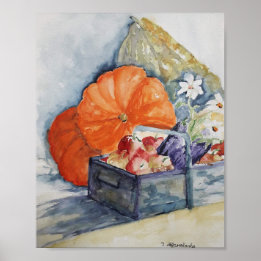 秋の果水色 ポスター