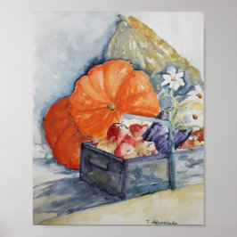 秋の果水色 ポスター