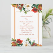 秋の果物、ベリー、フラワーメニューカード メニュー (スタンド正面)