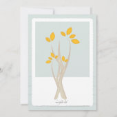 秋の枝の写真招待状 招待状 (裏面)