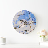 秋の枝抽象的な柱時計 ラージ壁時計 (ホーム)