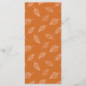 秋の枝結婚の メニュー (裏面)