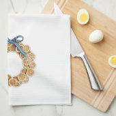 秋の柑橘系リースキッチンタオル キッチンタオル (四つ折り)