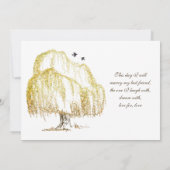 秋の柳の木の結婚式招待状 招待状 (裏面)