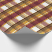 秋の格子模様の色 ラッピングペーパー (角)