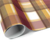 秋の格子模様の色 ラッピングペーパー (ロールコーナー)