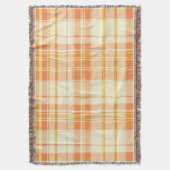 秋の格子模様 スローブランケット (正面縦)
