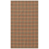 秋の格子縞ブラウンオレンジグレー金ゴールドホワイトハンサム テーブルクロス (正面)