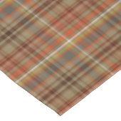 秋の格子縞ブラウンオレンジグレー金ゴールドホワイトハンサム テーブルクロス (アングル)