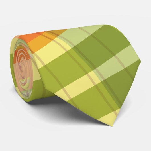 秋の格子縞色人のタイ ネクタイ (ロール)