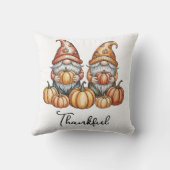 秋の格言とカボチャかわいい秋感謝祭 クッション (裏面)