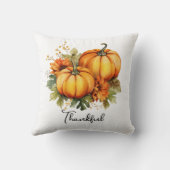 秋の格言とカボチャかわいい秋感謝祭 クッション (裏面)