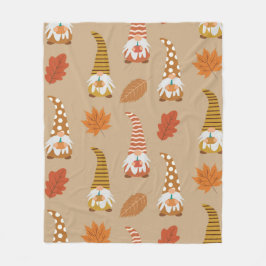 秋の格言にカエデとオーク離れの フリースブランケット