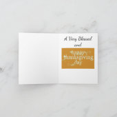 秋の格言感謝祭の日カード カード (内部)