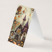 秋の格言猫折りブックマーク 名刺 (裏面)