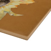 秋の格言（ひまわり） カッティングボード (角)