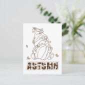 秋の格言&カボチャ色彩活動はがき ポストカード (スタンド正面)