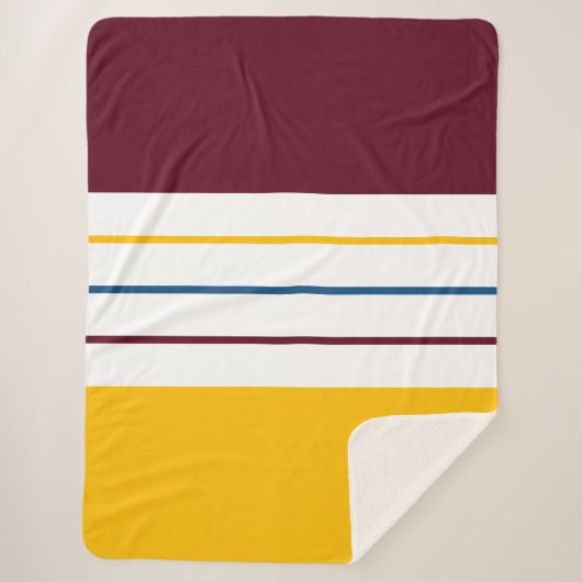 秋の桑の琥珀のストライプ シェルパブランケット (正面)