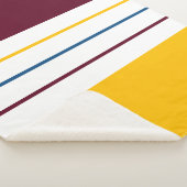 秋の桑の琥珀のストライプ シェルパブランケット (3/4)