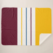 秋の桑の琥珀のストライプ シェルパブランケット (正面(横))