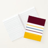 秋の桑の琥珀のストライプ ノートブック (内部)