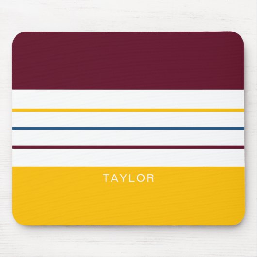 秋の桑の琥珀のストライプ マウスパッド (正面)