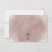 秋の梅フローラブーケ日付カードを保存 セーブザデート (裏面)