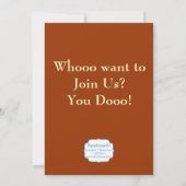 秋の梟とカボチャの誕生日パーティーの招待 招待状 (裏面)