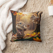 秋の森でチムンクが出会う|過去記事 クッション (ブランケット)