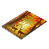 秋の森で二頭の鹿 ノートブック (左側)