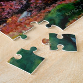 秋の森で鹿とシカ/ファンシーデザイン ジグソーパズル (側面)