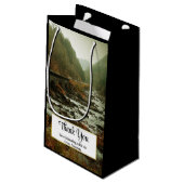 秋の森と川の風景ありがとう スモールペーパーバッグ (裏面アングル)