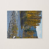 秋の森と川の風景 ジグソーパズル (横)