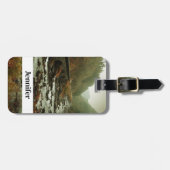 秋の森と川の風景 ラゲッジタグ (正面横)