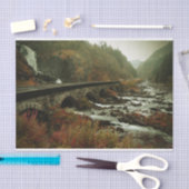 秋の森と川の風景 薄葉紙 (クラフト)