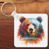 秋の森に忍び込む キーホルダー (正面)